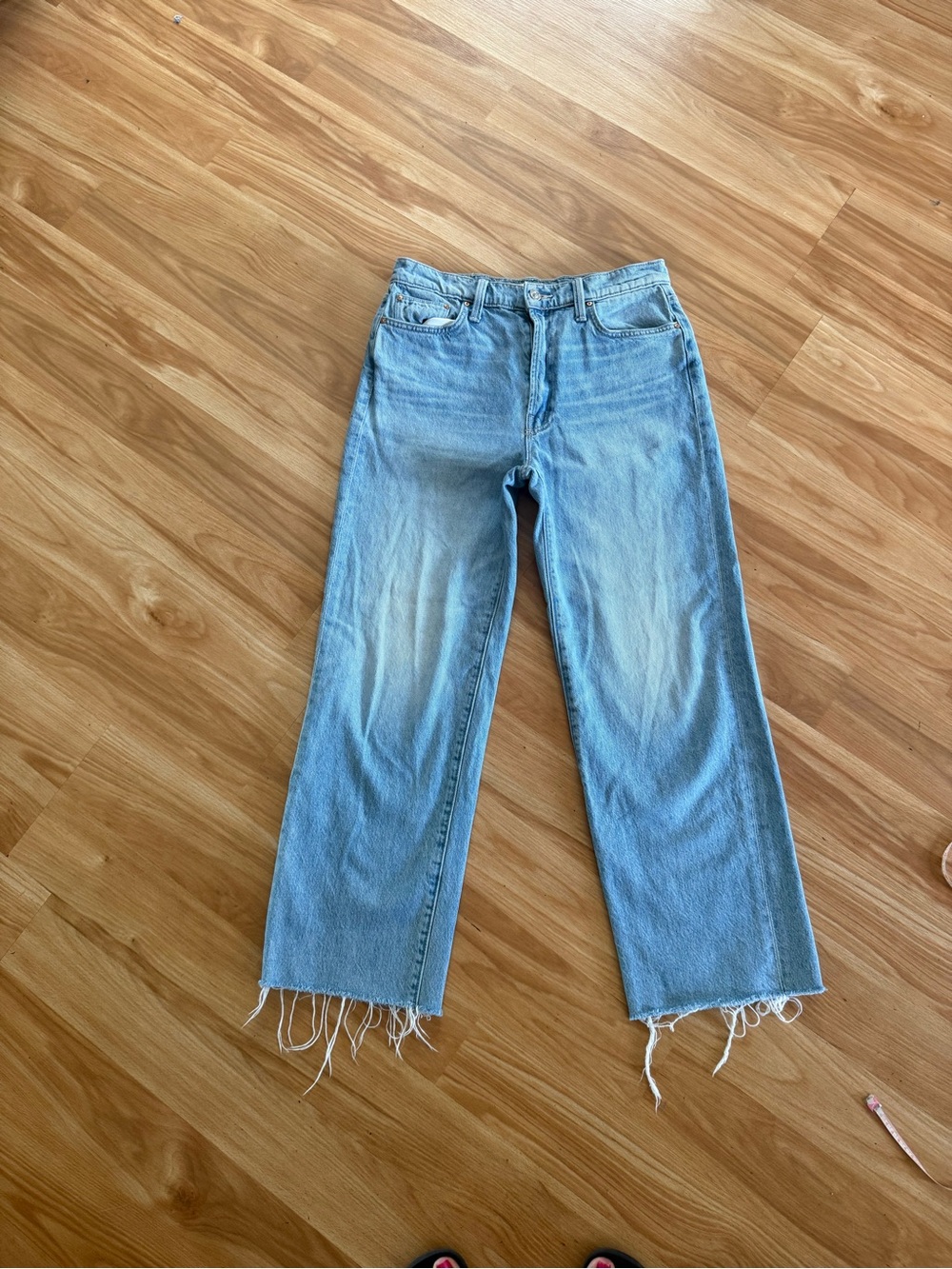 MOTHER SUPERIOR The Rambler Zip Ankle Fray Jeans in I’m with the Band - Sz 28
